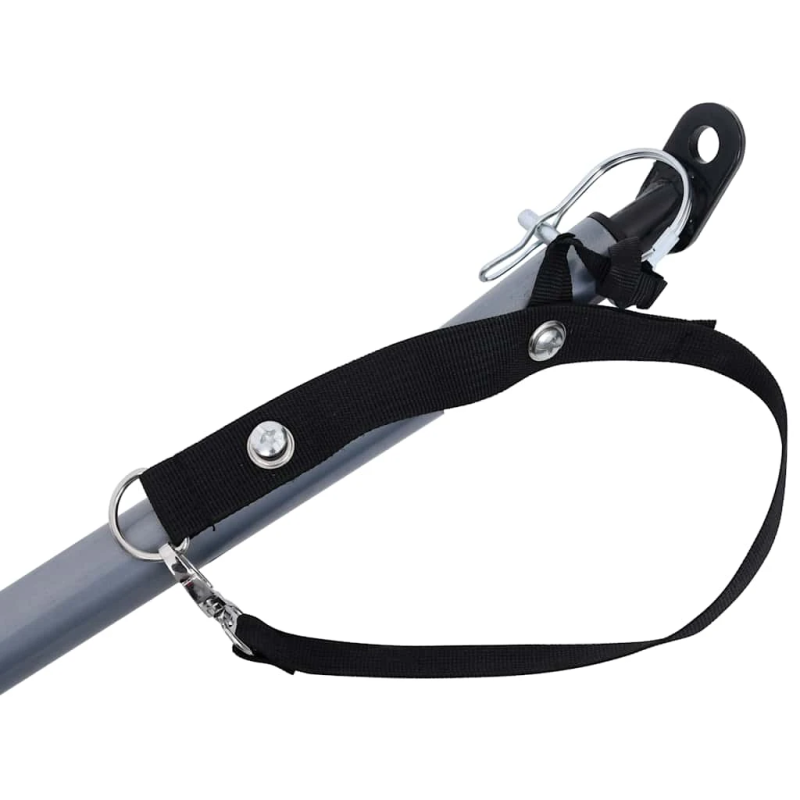 vidaXL velosipēda piekabe, 65 kg, pelēka ar oranžu