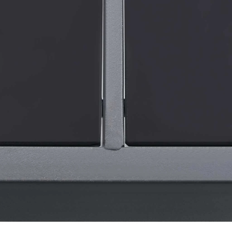 vidaXL dārza ēdamgalds, 190x90x74 cm, antracītpelēks, tērauds