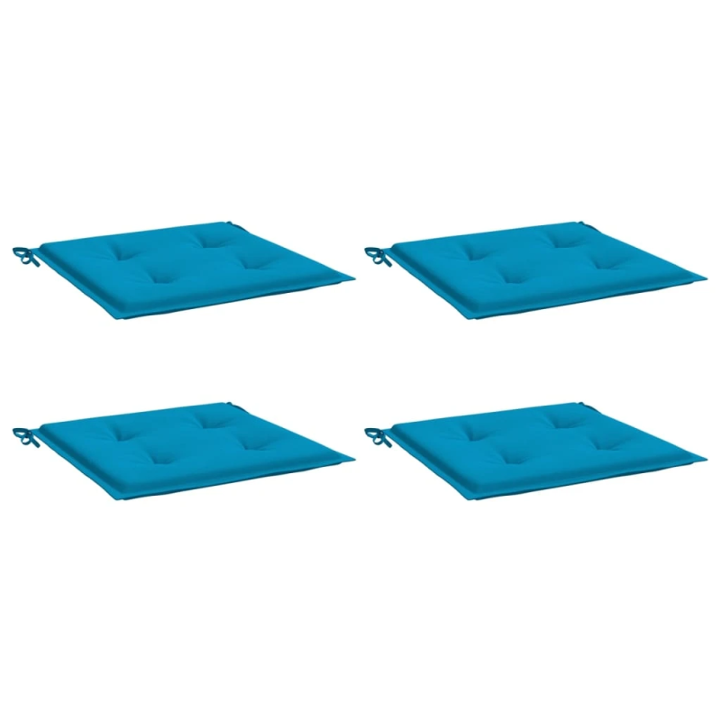 vidaXL dārza krēslu spilveni, 4 gab., zili, 50x50x4 cm, audums