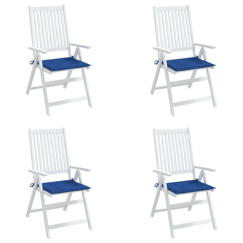 vidaXL dārza krēslu spilveni, 4 gab., zili, 50x50x4 cm, audums