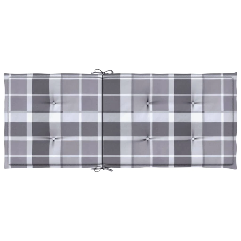 vidaXL dārza krēslu spilveni, 2 gab., pelēki četrstūri, 120x50x3 cm