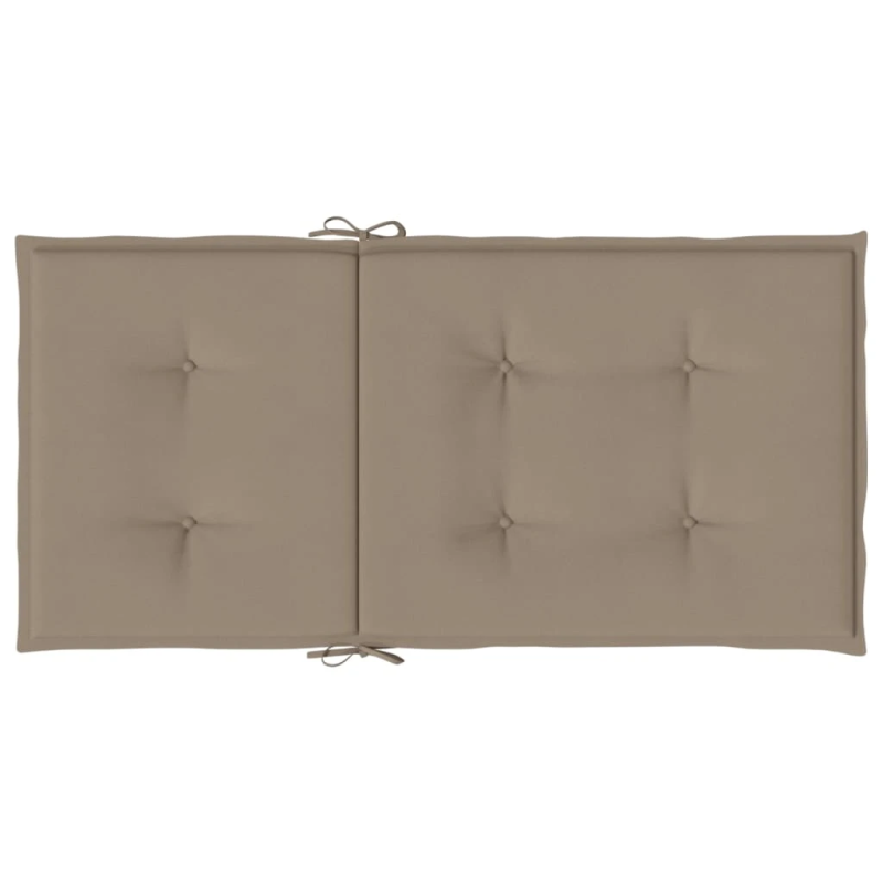 vidaXL dārza krēslu spilveni, 6 gab., pelēkbrūni, 100x50x3 cm, audums