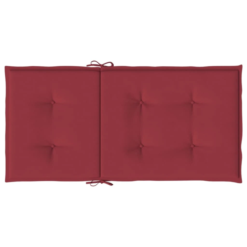 vidaXL dārza krēslu spilveni, 6 gab., vīnsarkani, 100x50x3 cm, audums