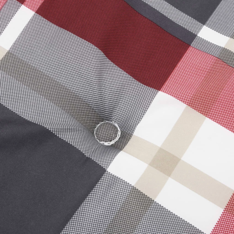 vidaXL dārza krēslu spilveni, 2 gb., sarkani četrstūri, 100x50x3 cm