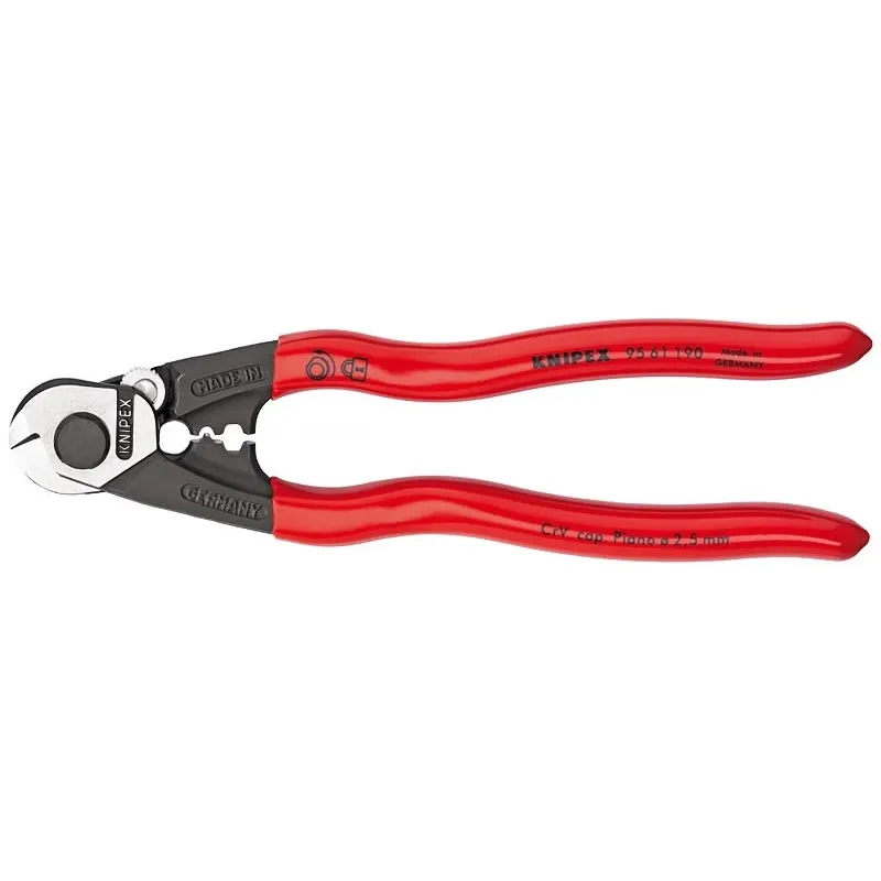 Knaibles trosēm DIA6 mm 190 mm, Knipex