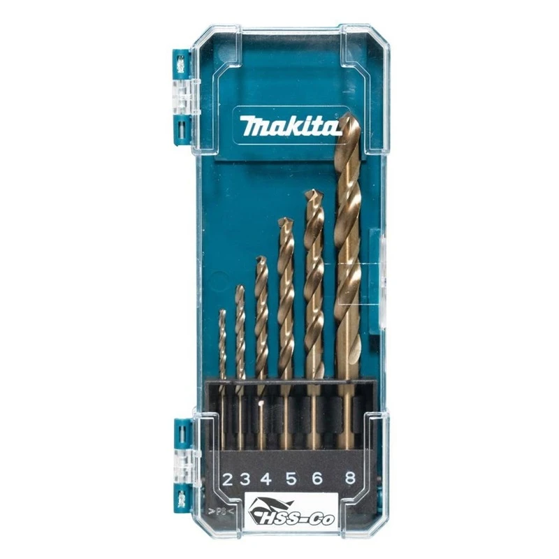 Metāla urbju komplekts Makita D-75758 HSS-CO 2-8 mm 6 gab