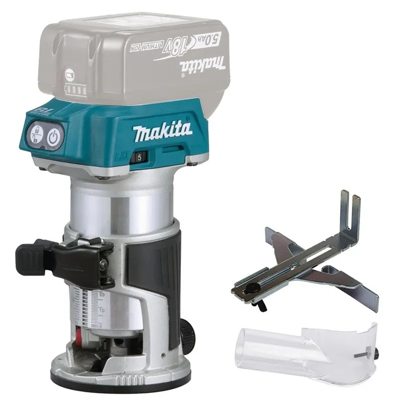 Akumuliatorinė kantų freza Makita DRT50Z, 18V