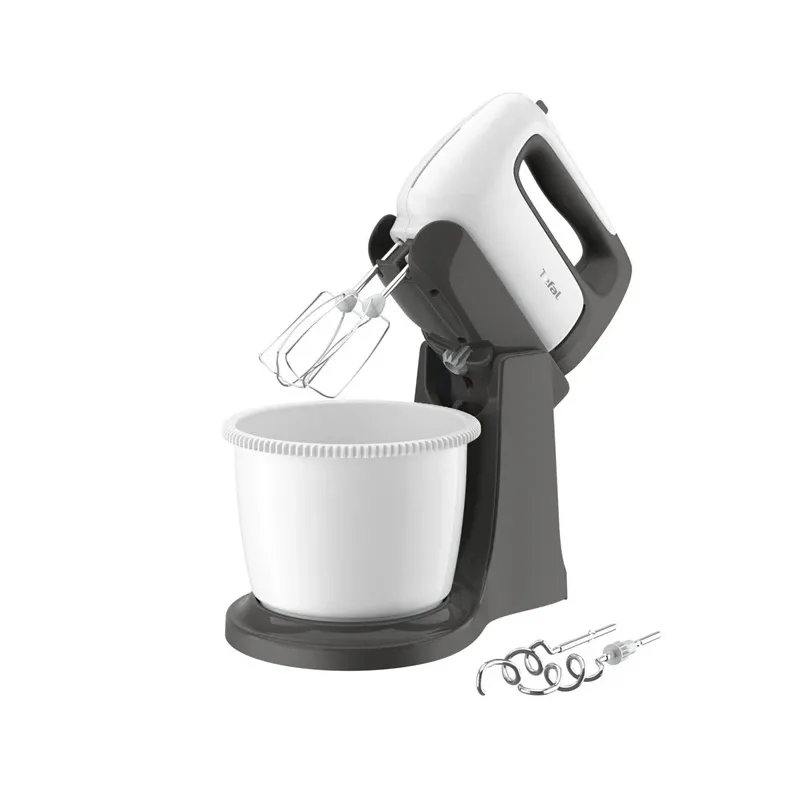 Mikseris ar bļodu Tefal Prep'Mix+ HT464138, balta krās.-pelēka krās.