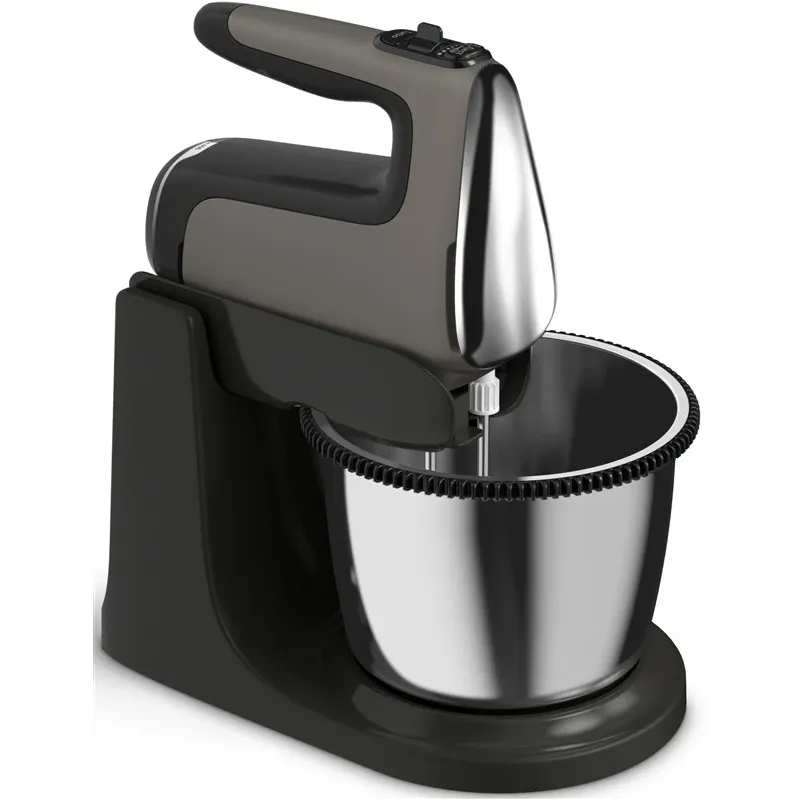 Mikseris ar bļodu Tefal PowerMix Silence HT654E38, sudraba krās.-pelēka krās.