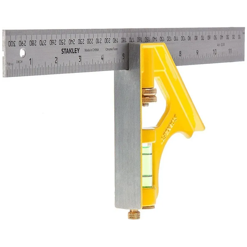 Stūra lineāls Stanley Combination Square 2-46-028, 300 mm, metāls, 45 - 360 °
