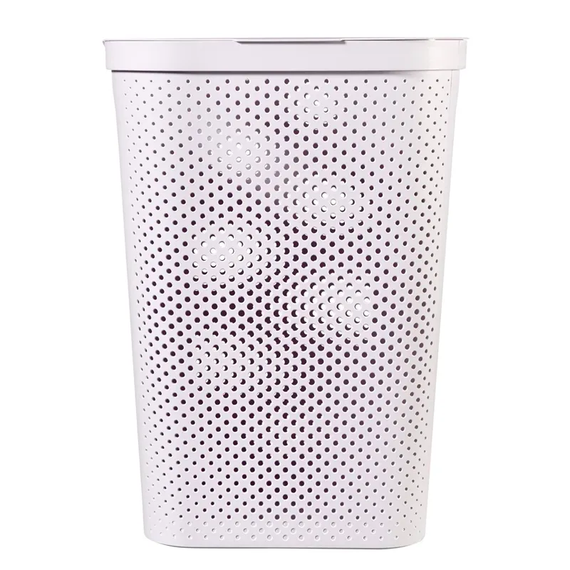 Veļas kaste Curver Infinity Dots, 60 l, balta krās., 44 cm x 35 cm