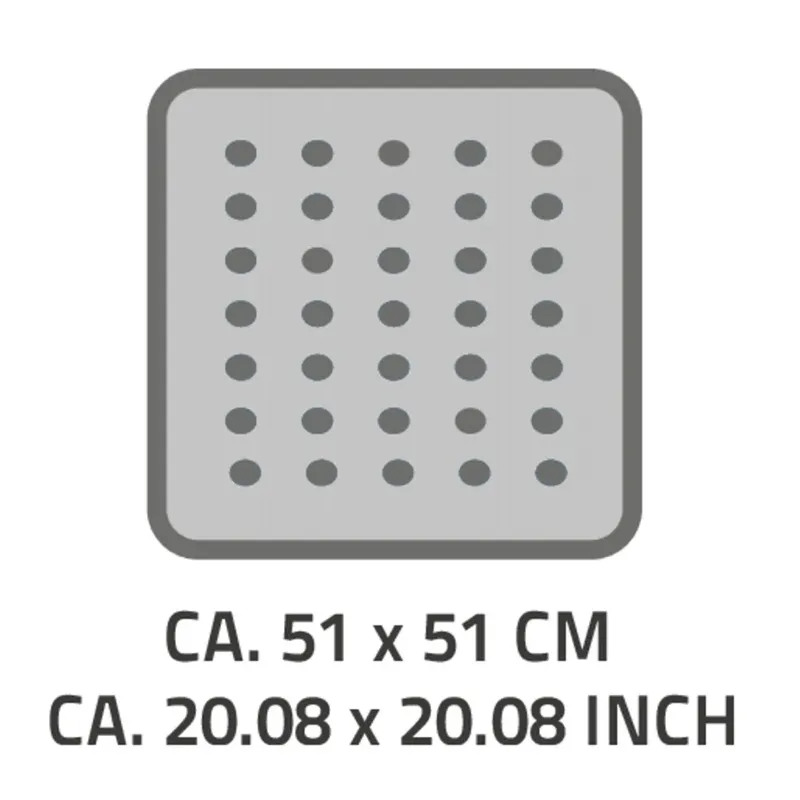 Vannas istabas paklājs Ridder Promo 167910, melna krās., 51 cm x 51 cm