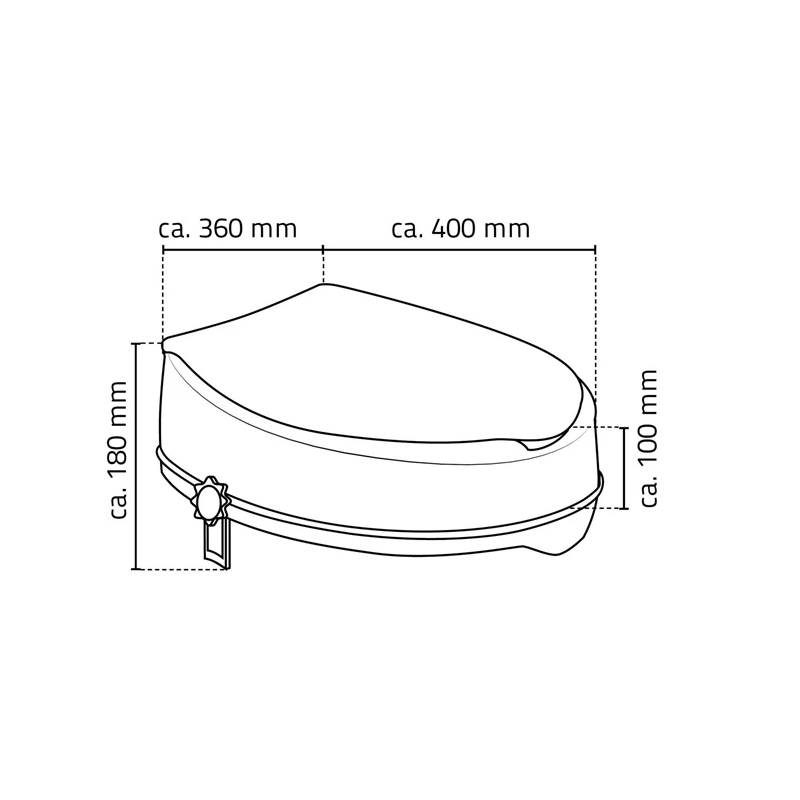 Paaugstināmais tualetes sēdeklis Ridder Sam A0071001, 40 cm