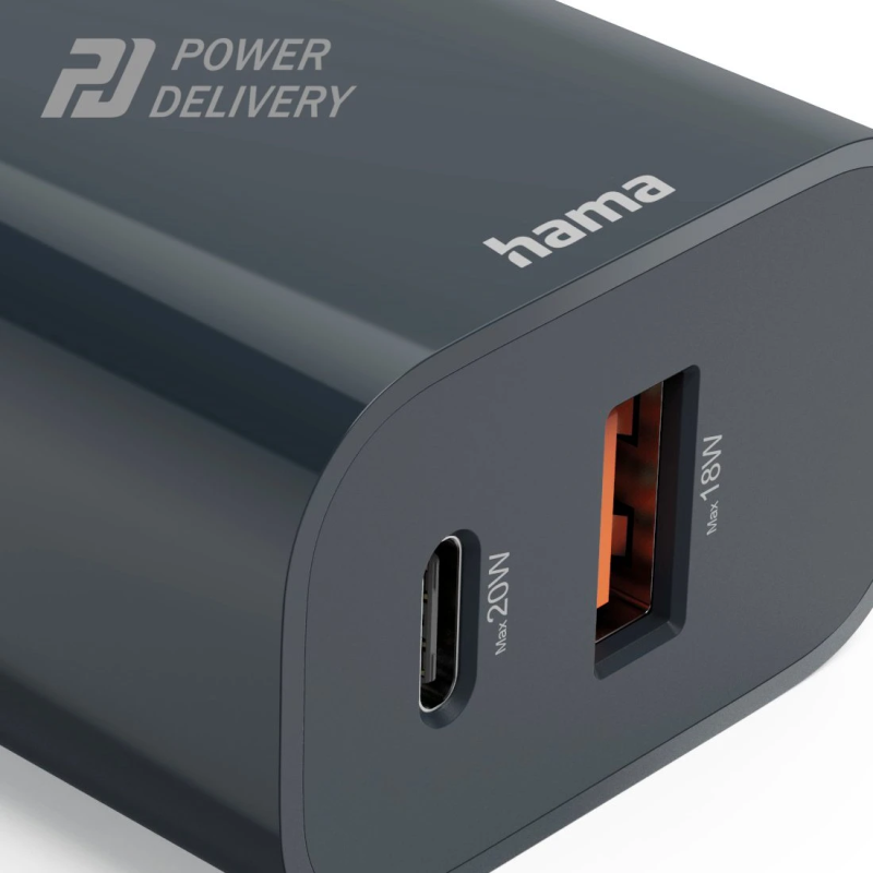 Hama 00864410 20W USB-C USB-A Fast Charging Charger ECOSENTIAL