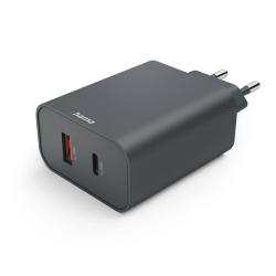 Hama 00086444 45W USB-C, USB-A Charger PD Black