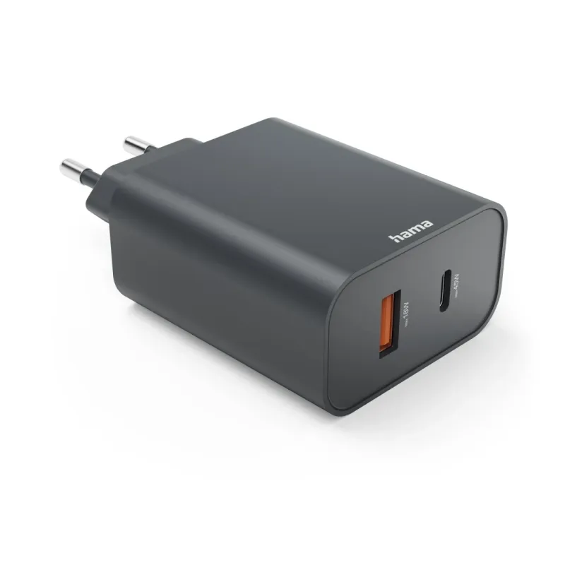 Hama 00086444 45W USB-C, USB-A Charger PD Black