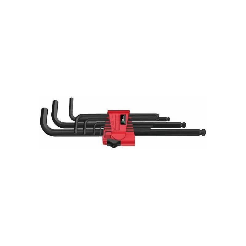 Šešiakampių raktų rinkinys Wera WE05073596001, 10 cm, 9 vnt.