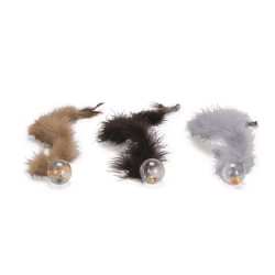 Rotaļlieta kaķiem bumbiņa ar sp. virvi