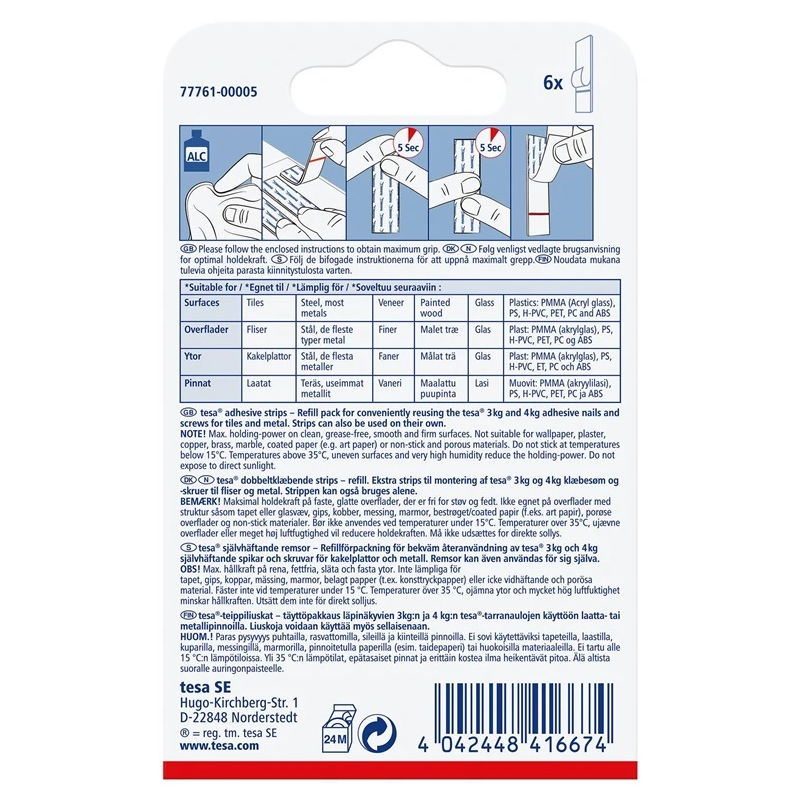 Lipīgā lente āķiem. 77761. 6X3 kg