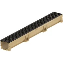 Drainage pit with cast iron grates B125 Euroline. 1 m