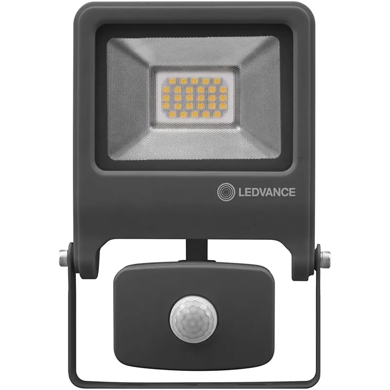 Prožektors ar kustības sensoru, stiprināms pie sienas Osram Endura, 20 W, 1900 lm, 4000 °K, IP44, pelēka