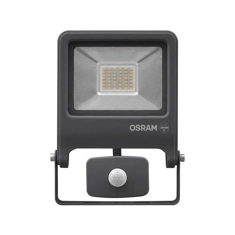 Prožektors ar kustības sensoru, stiprināms pie sienas Osram Endura, 20 W, 1900 lm, 4000 °K, IP44, pelēka