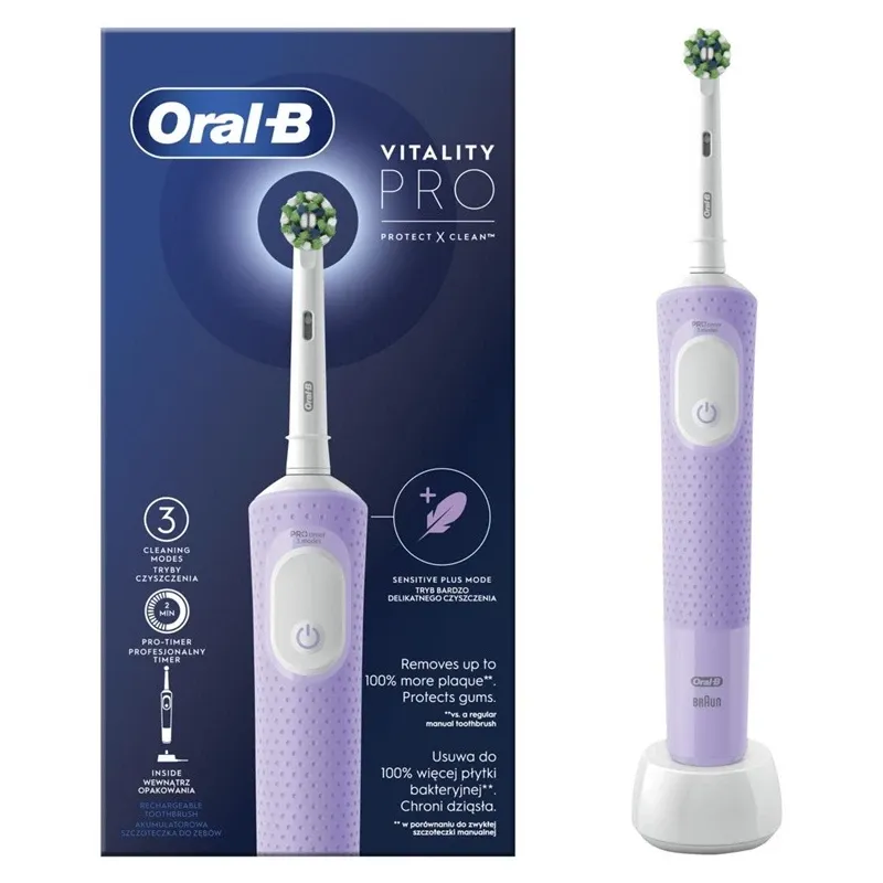 Электрическая зубная щетка Oral-B Vitality Pro, фиолетовый цв.