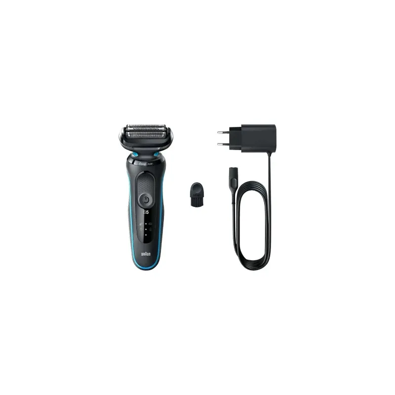Bārdas skuveklis Braun Series 5 51-M1000s, li-ion, melna krās.-gaiši zila krās.