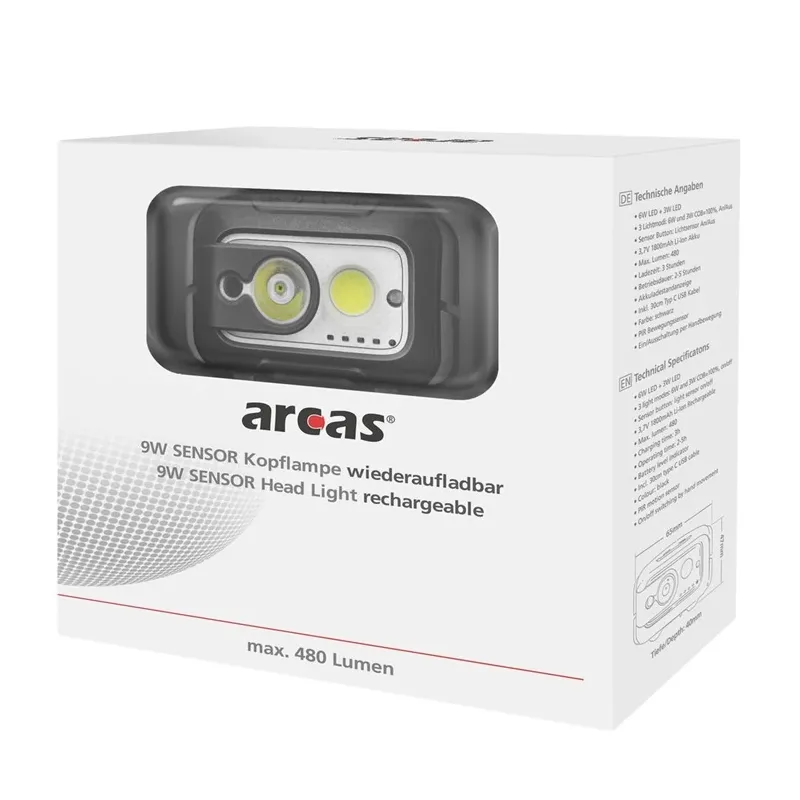 Galvos žibintas Arcas SENSOR. 300 °K