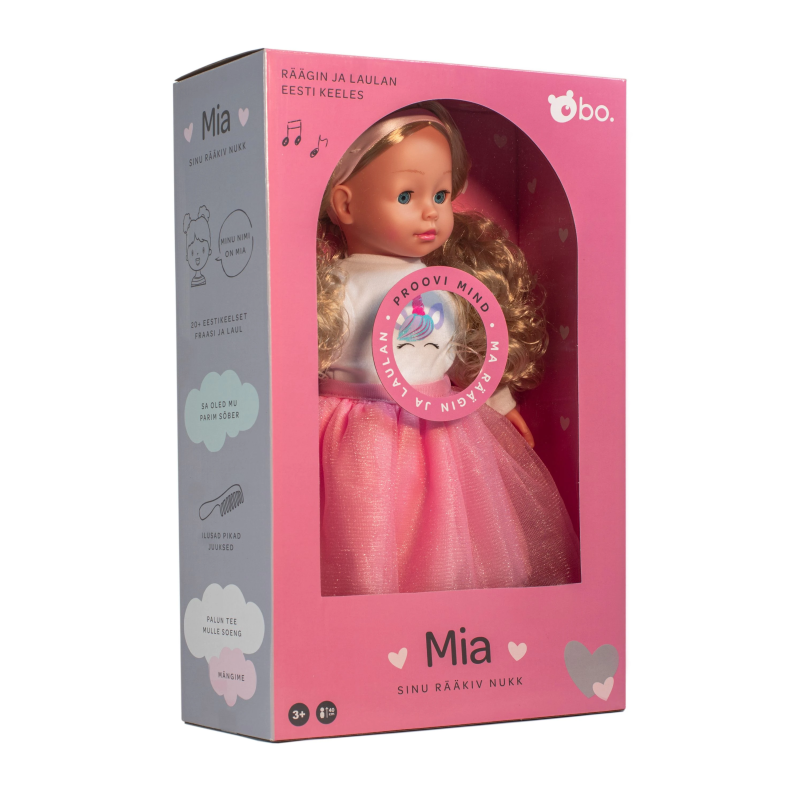bo. Interactive doll "Mia" ,speaks Estonian language,, 40 cm