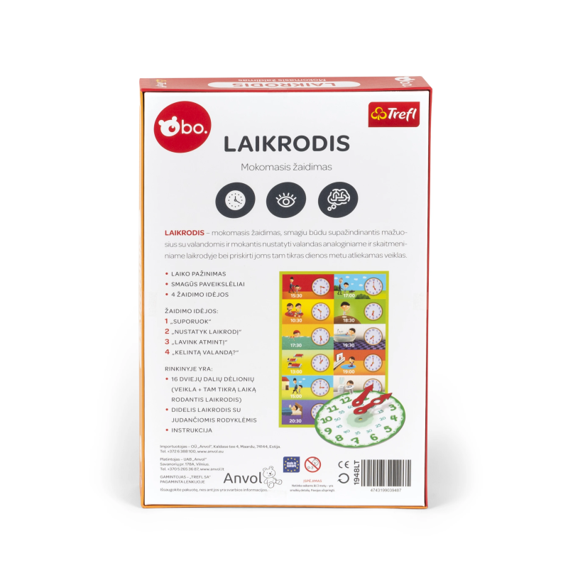 bo. Mācību spēle „Pulkstenis“, lietuviešu val.