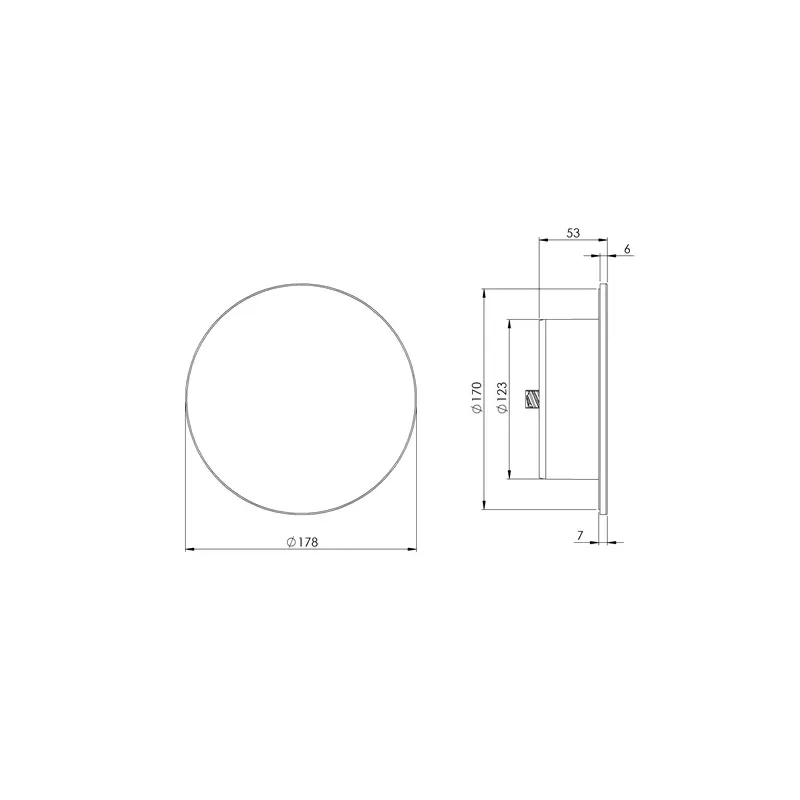 Difuzors Europlast, balta, 125 mm