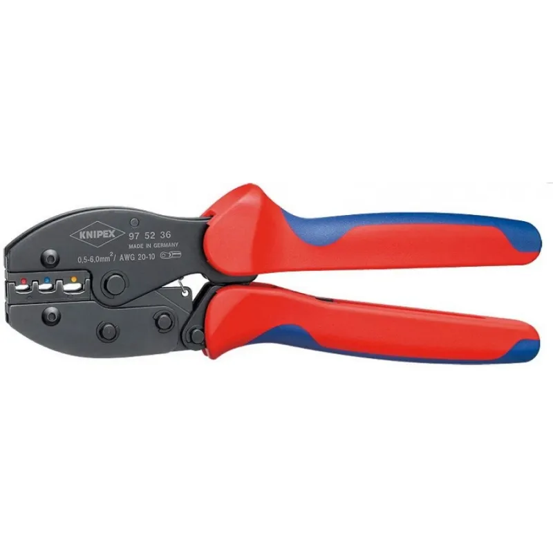 Laidų antgalių užspaudimo replės 0,5-6mm2, Knipex