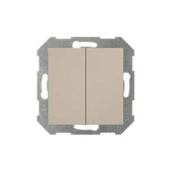 Slēdzis LIREGUS RETRO. 2 taustiņi. krēmkrāsas. IP44