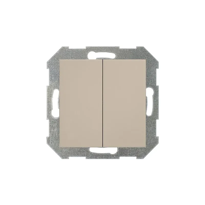 Slēdzis Liregus Retro, 2 kl, matēts krēmkrāsas tonis