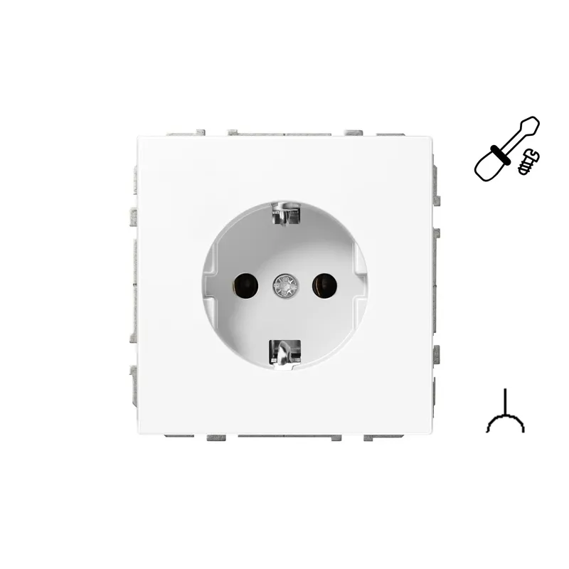 Kontaktligzda Liregus Modern IKL16-404-01.M-WM, Iezemēta rozete, matēti balts