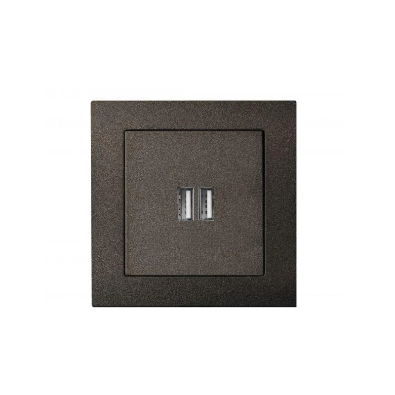 Usb lādētāja ligzda įuk-2-01 black