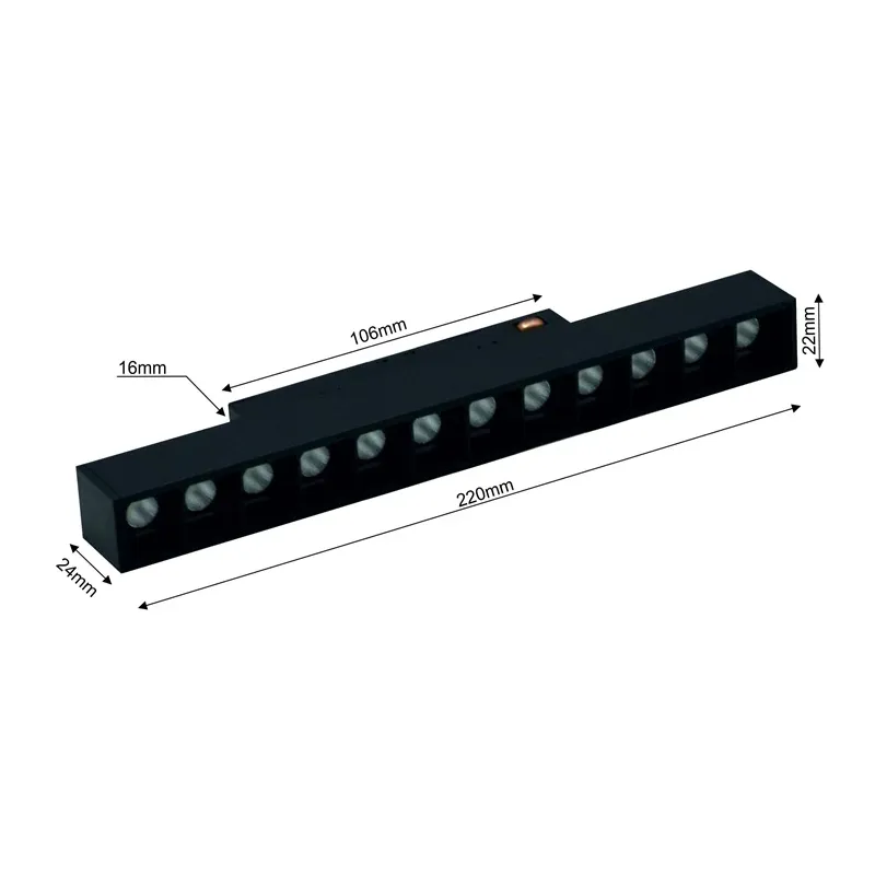 Lampa sliežu sistēmai Modoled Magnetic MLP1051M, LED, 3000 - 6000 °K, 1 x 12 W