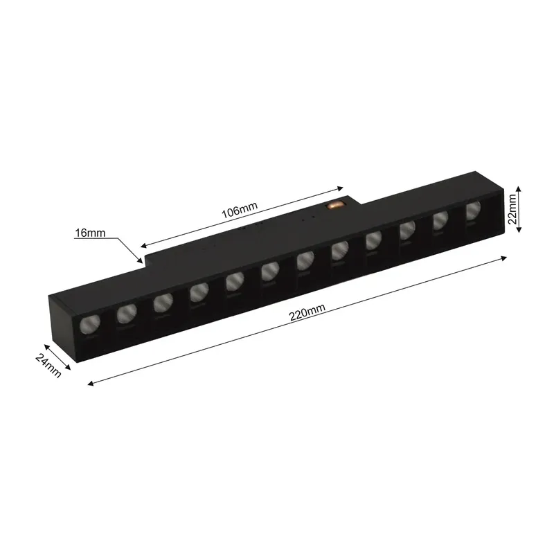 Lampa sliežu sistēmai Modoled Magnetic MLP1051M, LED, 3000 - 6000 °K, 1 x 12 W