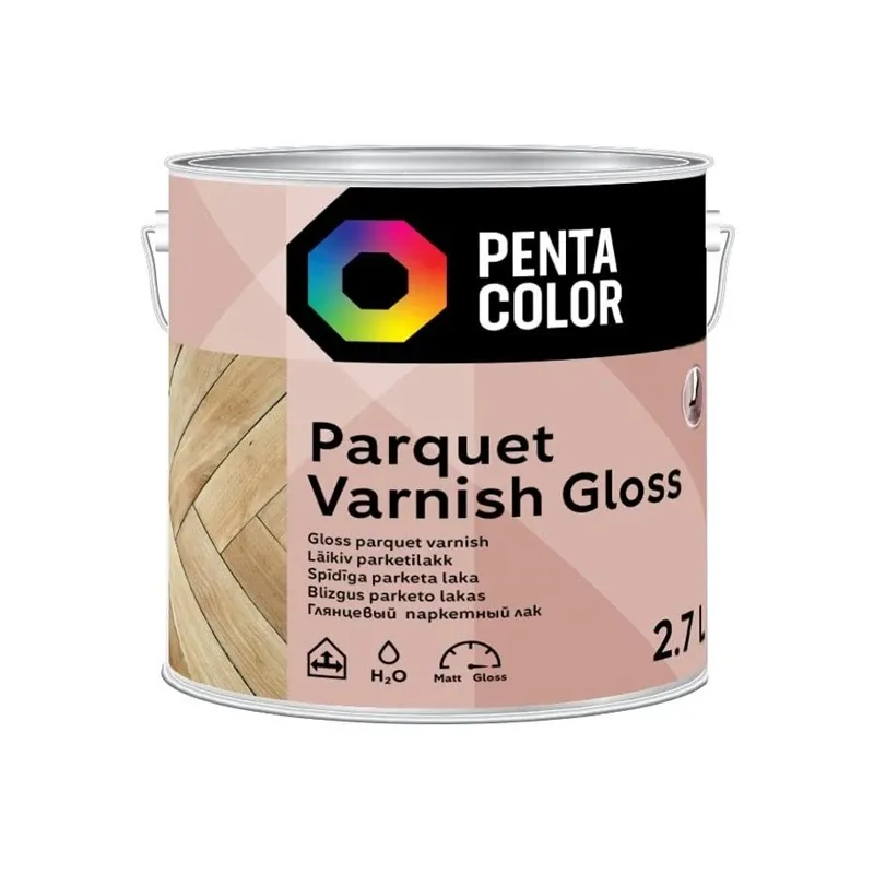 Laka, spīdīga Pentacolor Parquet, 2.7 l