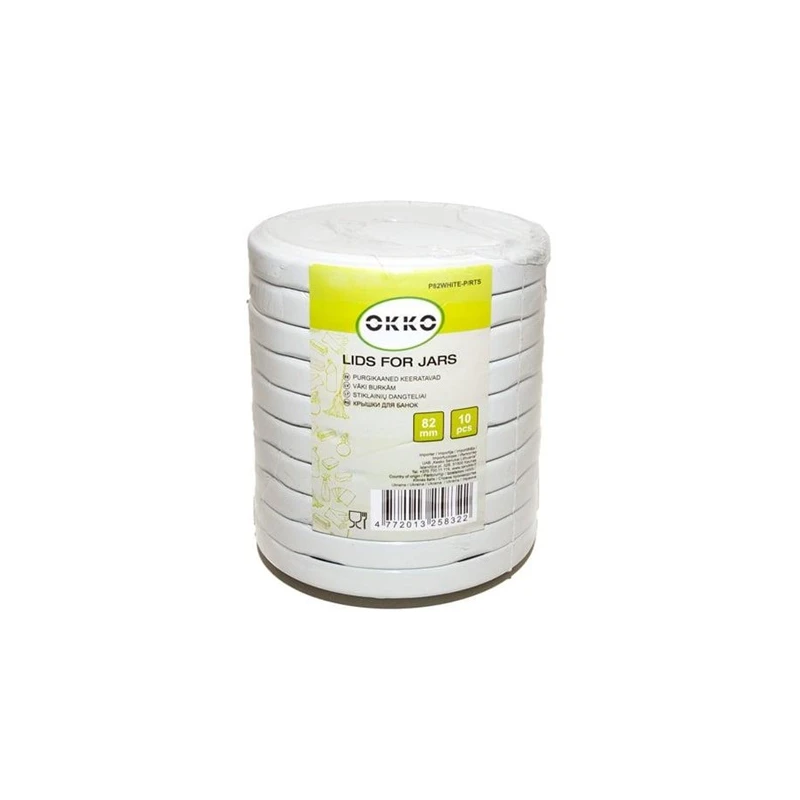 Okko burkānu vāciņi, balti, DIA 8.2 cm, 10 gab.