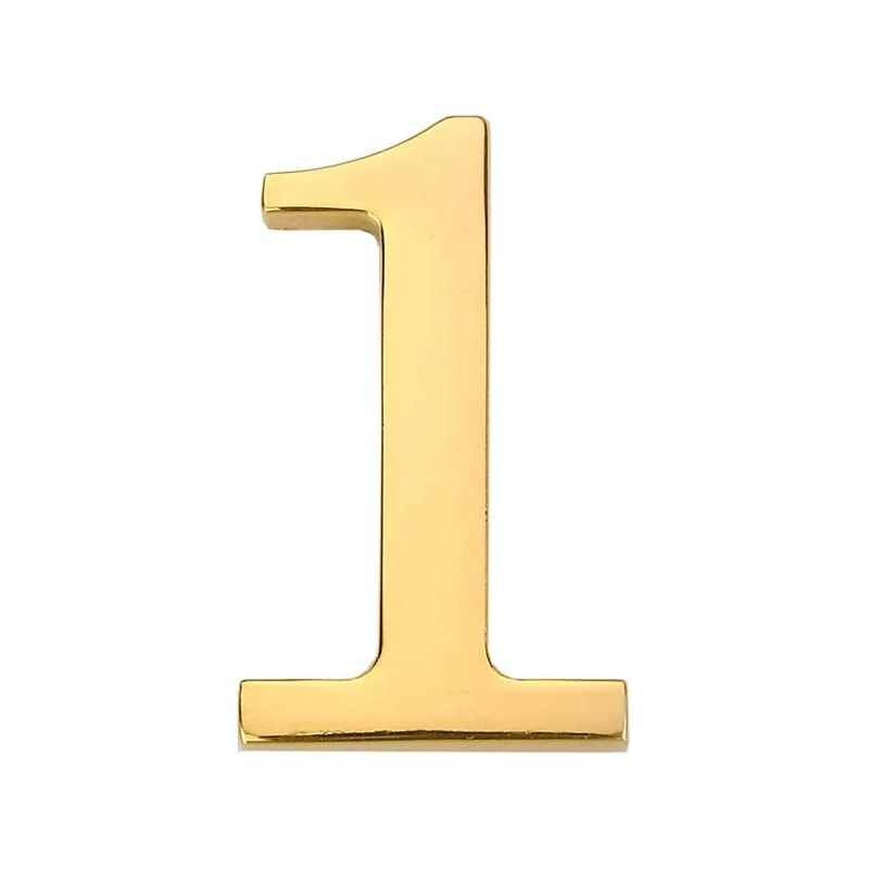 Durvju numurs 1 zelta krāsā 45 mm
