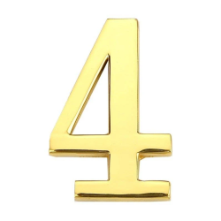 Durvju numurs 4 zelta krāsā 45 mm