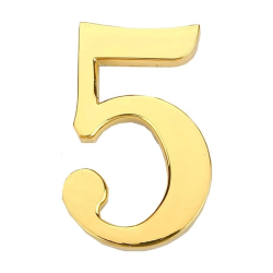 Durvju numurs 5 zelta krāsā 45 mm