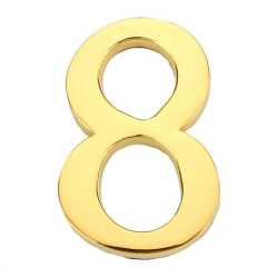 Durvju numurs 8 zelta krāsā 45 mm