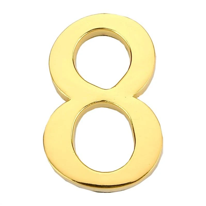 Durvju numurs 8 zelta krāsā 45 mm