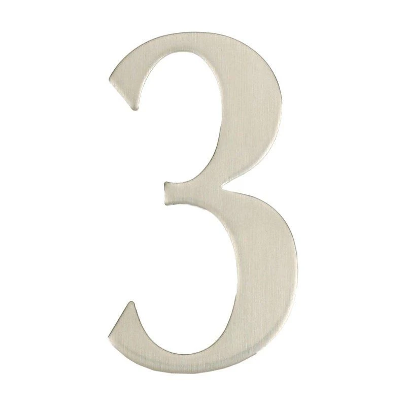 Durvju numurs 3 nerūsošais tērauds 62 mm