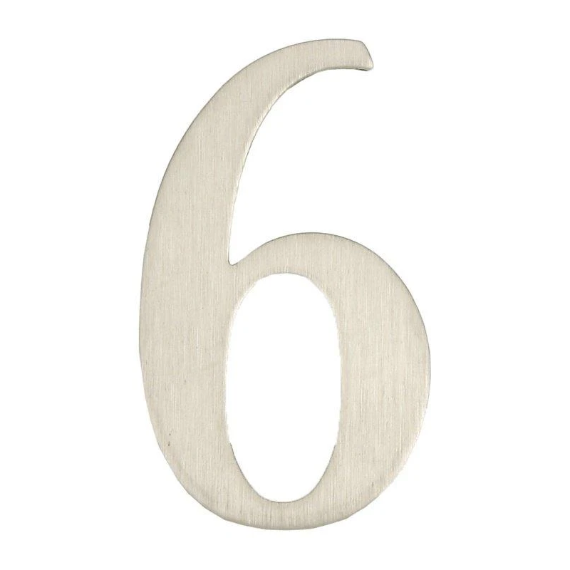 Durvju numurs 6 nerūsošais tērauds 62 mm