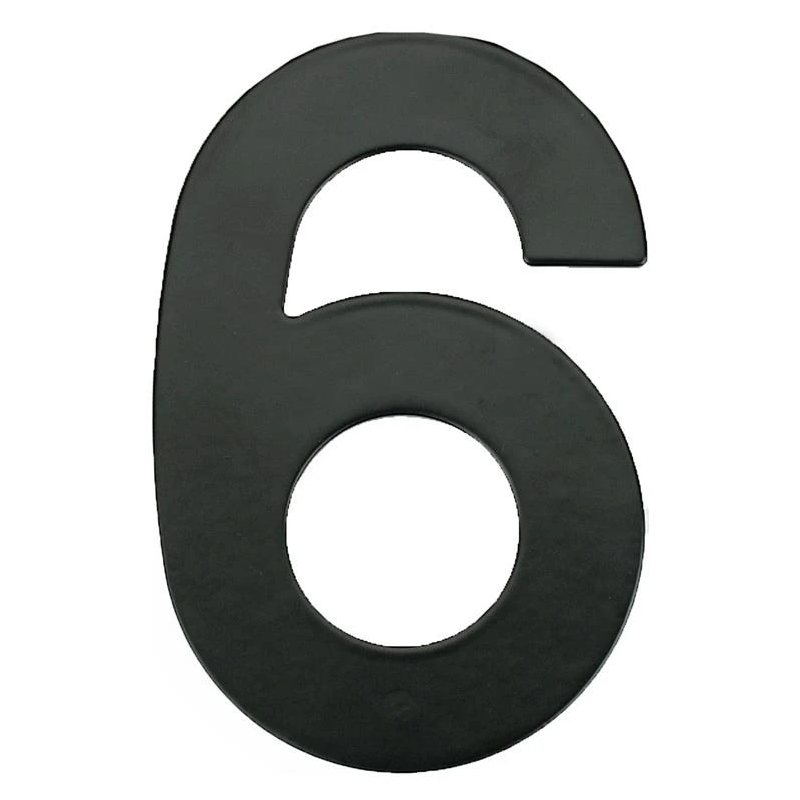 Numurs 6 melnā krāsā 145 mm