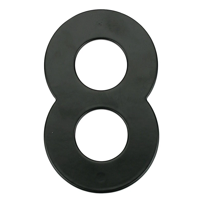 Mājas numurs 8 melnā krāsā 145 mm